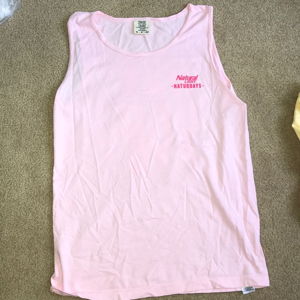 Pink Natural Light NATURDAY Muscle Tank